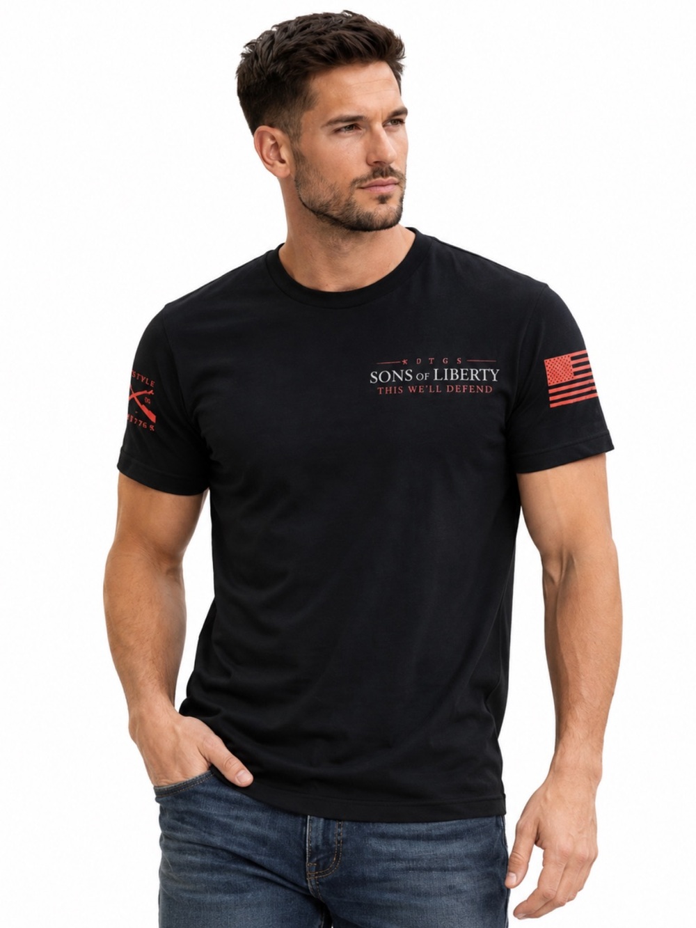 Grunt Style Sons of Liberty Graphic Tee Black — Size S
